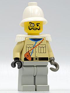 LEGO Minifigure-Baron Von Barron with Pith Helmet and White Epaulettes-Adventurers: Desert-ADV039-Creative Brick Builders